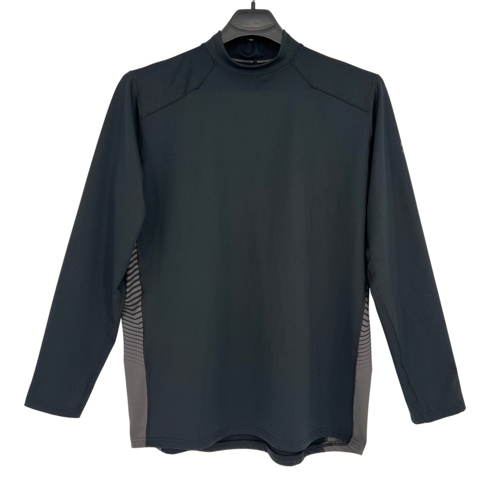 Under Armour ColdGear Reactor Shirt Mens 2XL Black Fitted Mock Neck Athletic